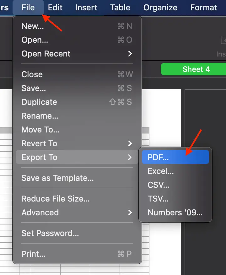 export excel to numbers for mac