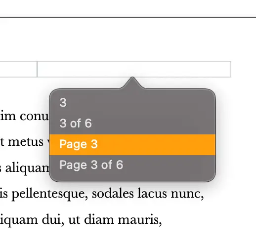 how to insert page numbers in pages for mac